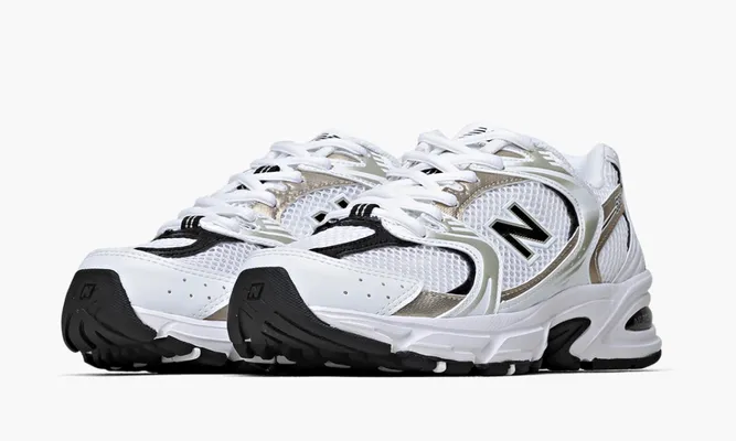 Кроссовки New Balance 530 «White Light Gold Metallic» кремовый