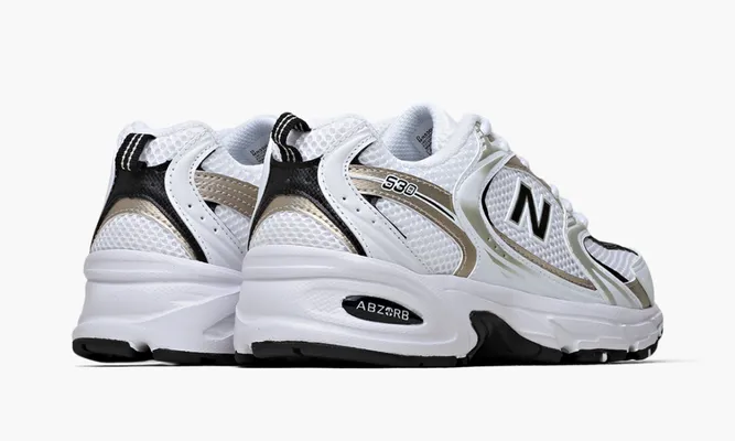 Кроссовки New Balance 530 «White Light Gold Metallic» кремовый