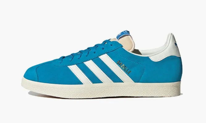Кроссовки Adidas Gazelle «Bold Aqua Off White Cream White» синий