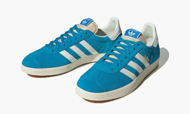 Кроссовки Adidas Gazelle «Bold Aqua Off White Cream White» синий