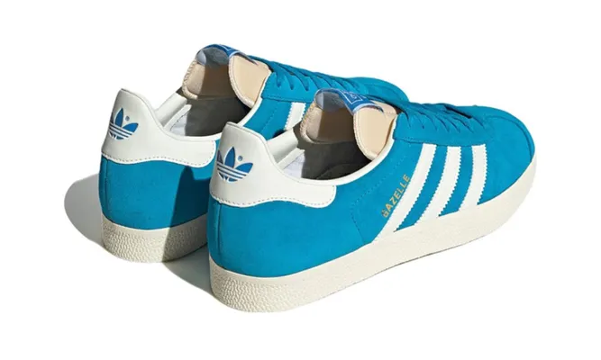 Кроссовки Adidas Gazelle «Bold Aqua Off White Cream White» синий