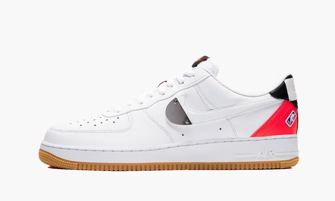 Кроссовки Nike Air Force 1 Low «Nba White Crimson Gum» белый
