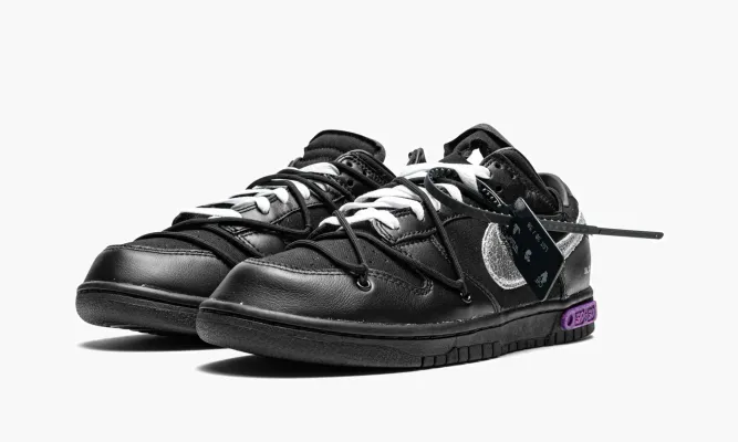 Кроссовки Nike Dunk Low «Off-white - Lot 50» черный