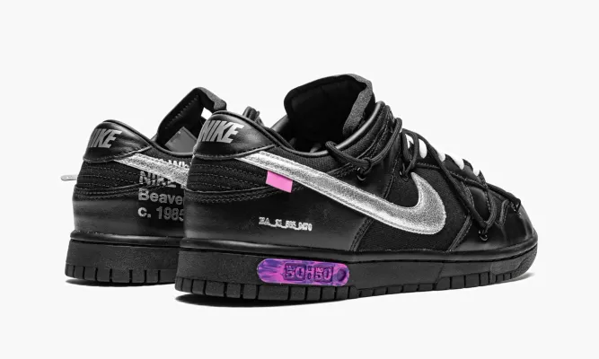 Кроссовки Nike Dunk Low «Off-white - Lot 50» черный