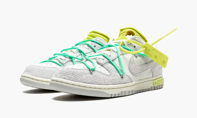 Кроссовки Nike Dunk Low «Off-white - Lot 14» серый