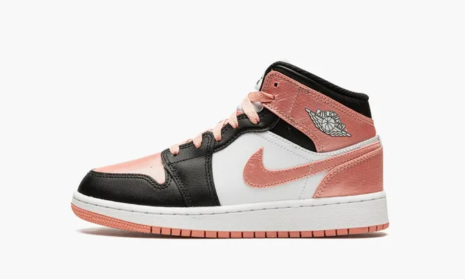 Кроссовки Air Jordan 1 Mid GS «Light Madder Root» розовый
