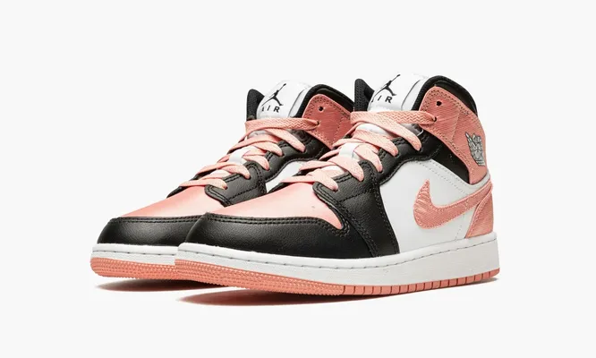 Кроссовки Air Jordan 1 Mid GS «Light Madder Root» розовый