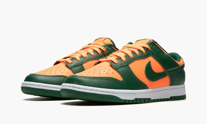 Кроссовки Nike Dunk Low Retro «Miami Hurricanes» зеленый