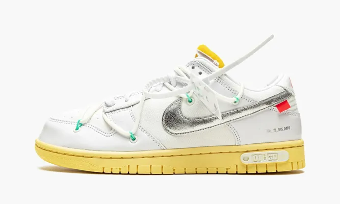 Кроссовки Nike Dunk Low «Off-white - Lot 1» белый