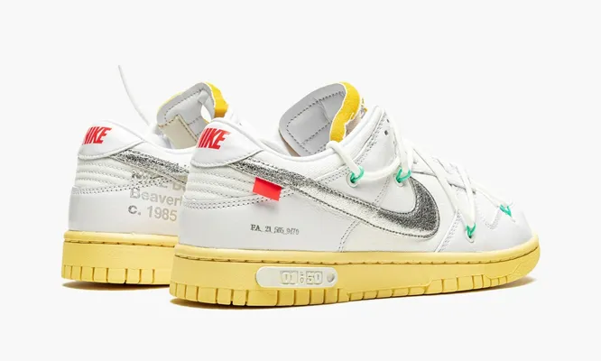 Кроссовки Nike Dunk Low «Off-white - Lot 1» белый