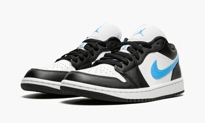 Кроссовки Air Jordan 1 Low WMNS «Black University Blue White» черный