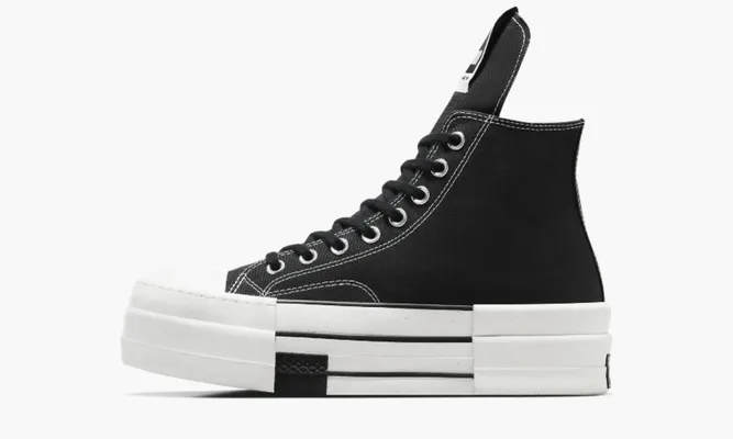 Кроссовки Rick Owens X Converse Drkshdw Chuck Taylor All Star Dbl Drkstar HI «Black» черный