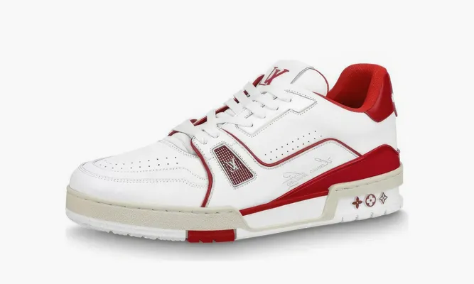 Кроссовки Louis Vuitton Trainer «Red» белый