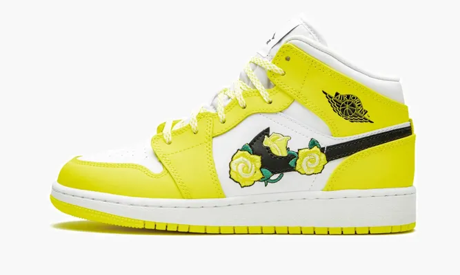 Кроссовки Air Jordan 1 Mid GS «Dynamic Yellow» желтый