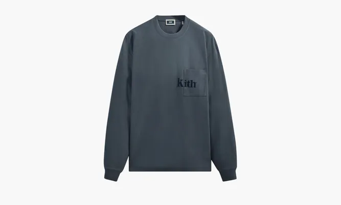 Одежда KITH Long-sleeve Quinn Tee «Reality» синий