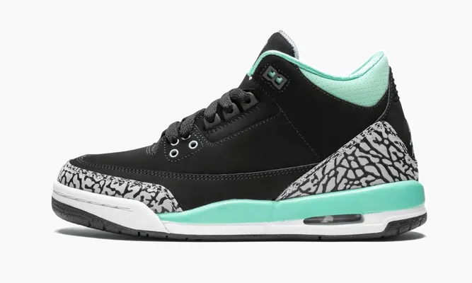 Кроссовки Air Jordan 3 Retro GS «Black Mint» черный