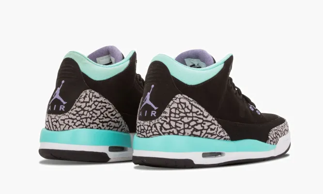 Кроссовки Air Jordan 3 Retro GS «Black Mint» черный