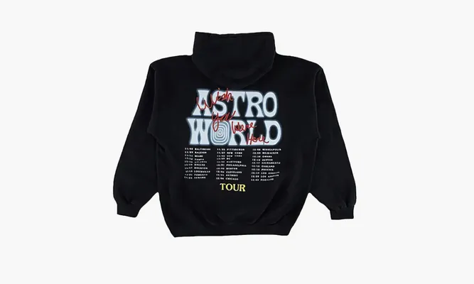Одежда Travis Scott Cactus Jack Astro World Hoodie Logo «Black» черный