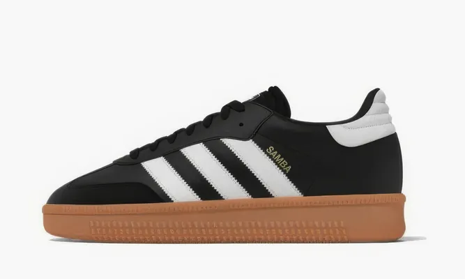 Кроссовки Adidas Samba Xlg «Black White Gum» черный