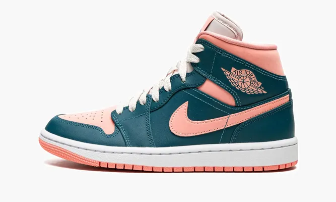 Кроссовки Air Jordan 1 Mid WMNS «Dark Teal Green» зеленый