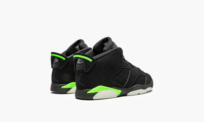 Для самых маленьких Air Jordan 6 Retro TD «Electric Green» черный