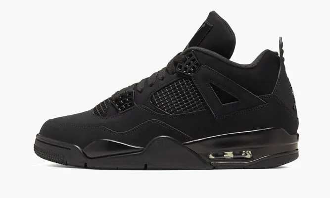 Кроссовки Air Jordan 4 Retro GS «Black Cat» черный