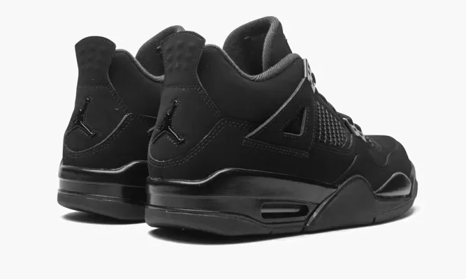 Кроссовки Air Jordan 4 Retro GS «Black Cat» черный
