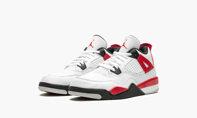 Для самых маленьких Air Jordan 4 PS «Red Cement» белый