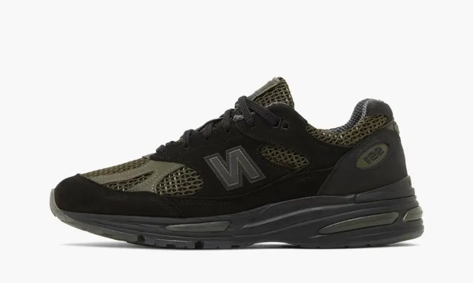 Кроссовки Stone Island x 991v2 Made in England «Black» черный
