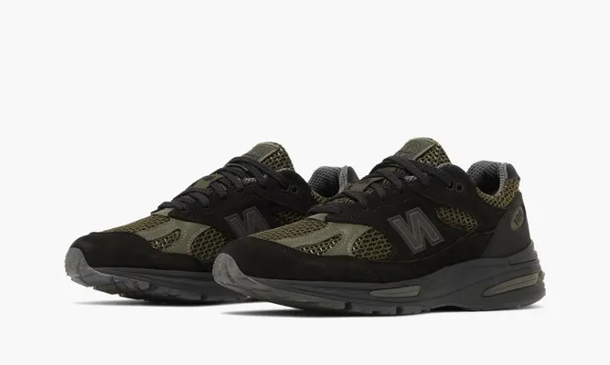 Кроссовки Stone Island x 991v2 Made in England «Black» черный
