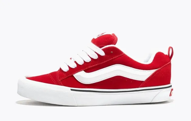 Кроссовки Vans Knu Skool «Red White» красный