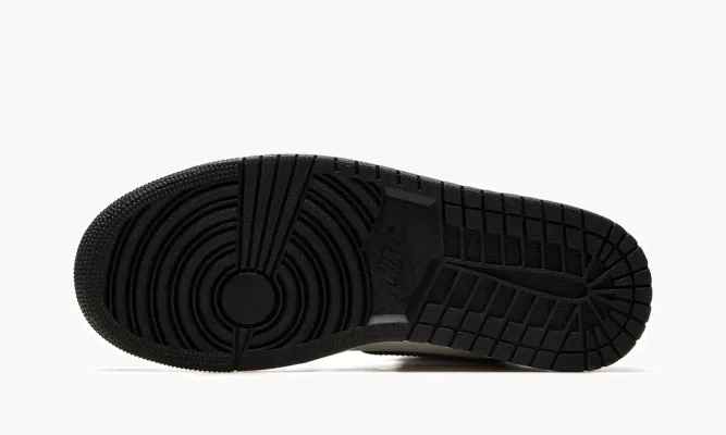Кроссовки Air Jordan 1 Mid WMNS «Black / Gym Red / Sail» черный