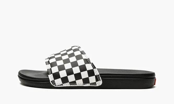 Кроссовки Vans La Costa Slide-on «Checkerboard» черный,белый