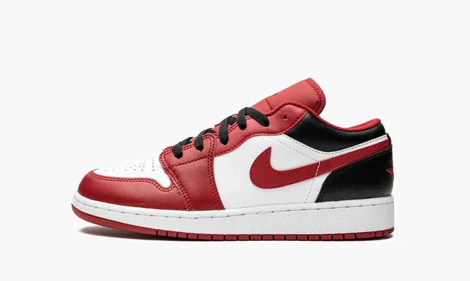 Кроссовки Air Jordan 1 Low GS «Reverse Black Toe» белый