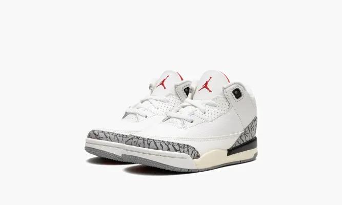 Для самых маленьких Air Jordan 3 TD «White Cement Reimagined 2023» белый