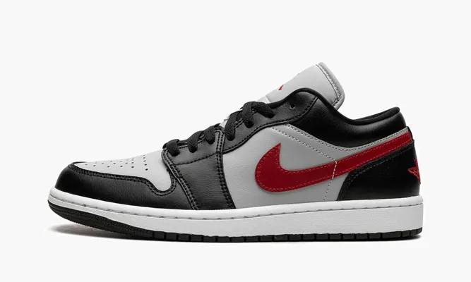 Кроссовки Air Jordan 1 Low WMNS «Black / Grey / Red» черный