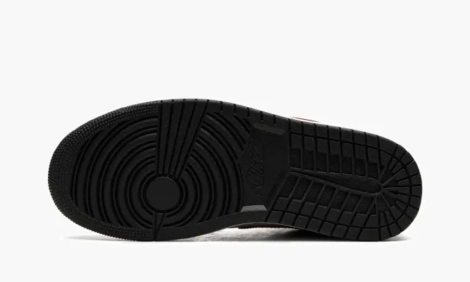 Кроссовки Air Jordan 1 Low WMNS «Black / Grey / Red» черный