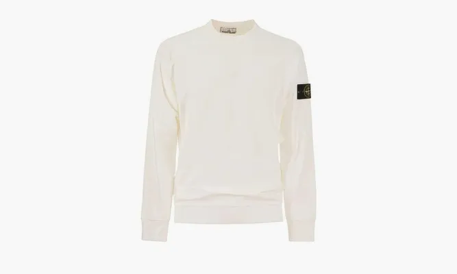 Одежда Stone Island Cotton Crew-neck Sweatshirt «White» белый