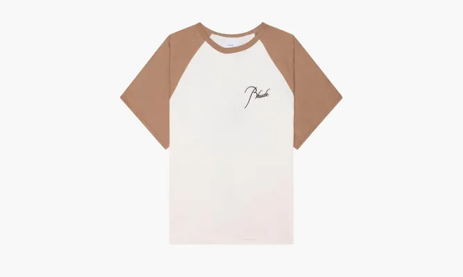 Одежда RHUDE Raglan Tee «Vintage Red / Vintage White» разноцветный