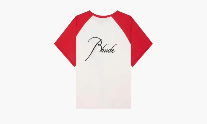 Одежда RHUDE Raglan Tee «Vintage Red / Vintage White» разноцветный