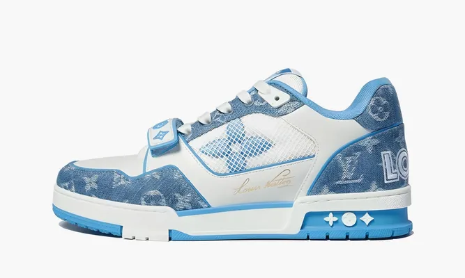 Кроссовки Louis Vuitton Trainer Line Sneaker «Marine» lightBlue