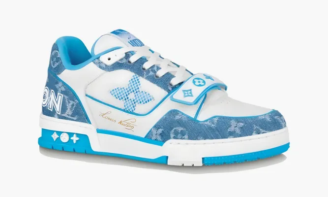 Кроссовки Louis Vuitton Trainer Line Sneaker «Marine» lightBlue