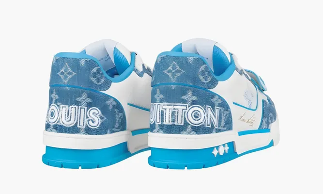 Кроссовки Louis Vuitton Trainer Line Sneaker «Marine» lightBlue