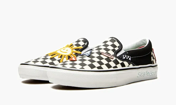 Кроссовки Vans Classic Slip-on «Skateistan» разноцветный