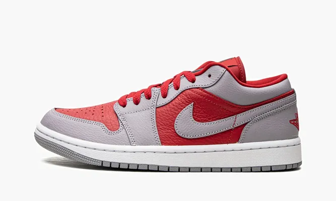 Кроссовки Air Jordan 1 Low SE WMNS «Split - Gym Red / Grey» серый,красный