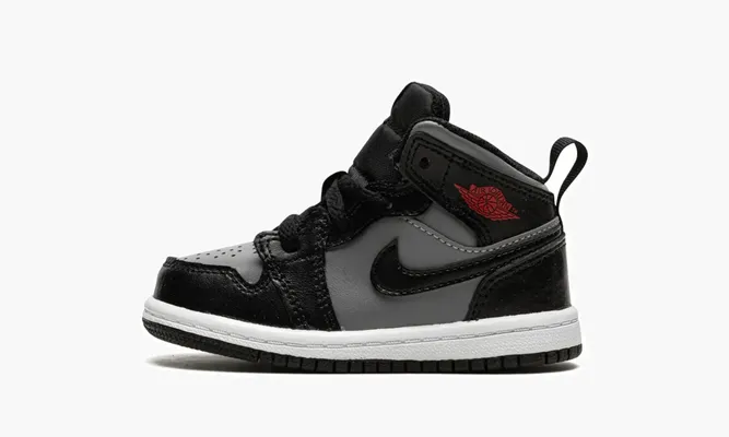 Для самых маленьких Air Jordan 1 Mid TD «Shadow / Red» черный