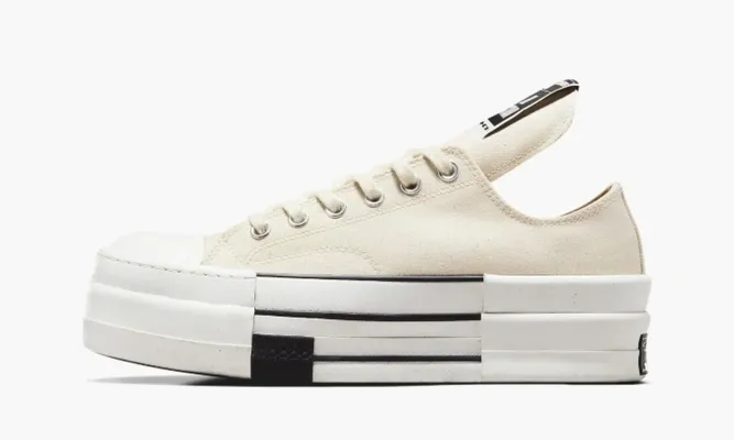 Кроссовки Rick Owens X Converse Drkshdw Chuck Taylor All Star Dbl Drkstar «Natural Ivory» бежевый