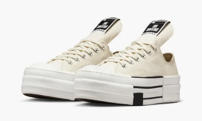 Кроссовки Rick Owens X Converse Drkshdw Chuck Taylor All Star Dbl Drkstar «Natural Ivory» бежевый