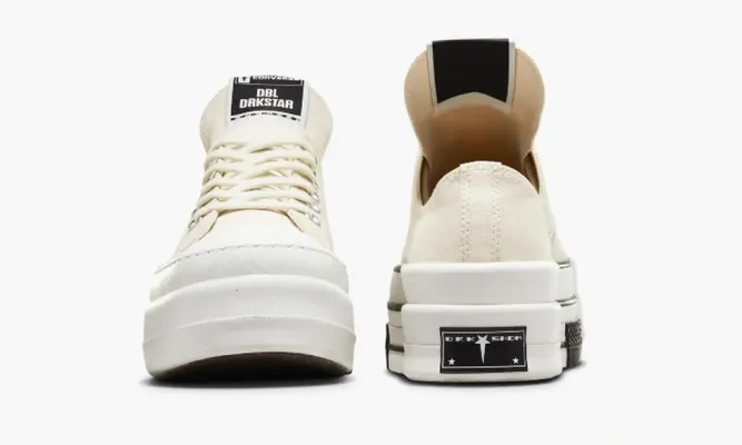 Кроссовки Rick Owens X Converse Drkshdw Chuck Taylor All Star Dbl Drkstar «Natural Ivory» бежевый