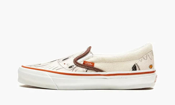 Кроссовки Vans OG Classic Slip-on «Javier Calleja - Potting Soil» белый